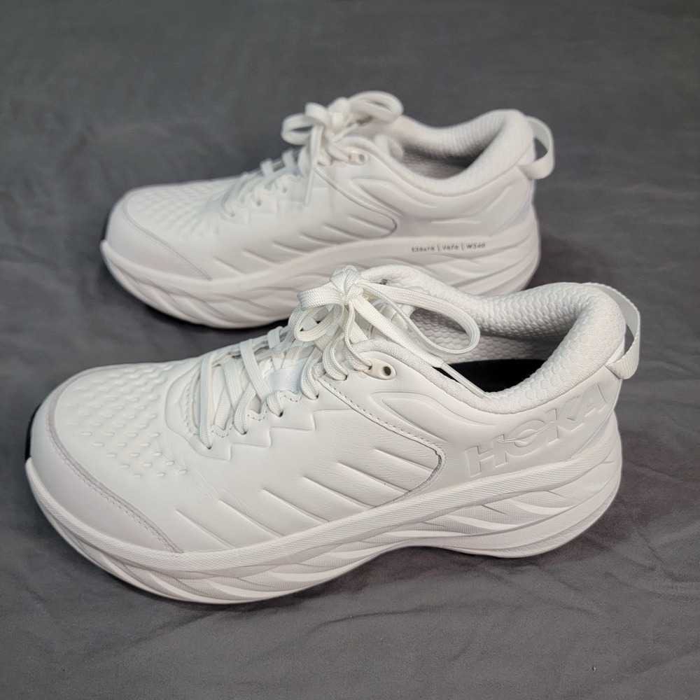 Hoka Bondi SR Running Shoes Womens 9 US White Work Sneaker Slip Resistant - Picture 7 of 14